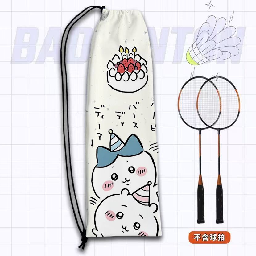 Sports Equipment Japan - Kawaii Chiikawa Badminton-Schlägertasche, niedlicher Cartoon-Druck, Stoffbeutel