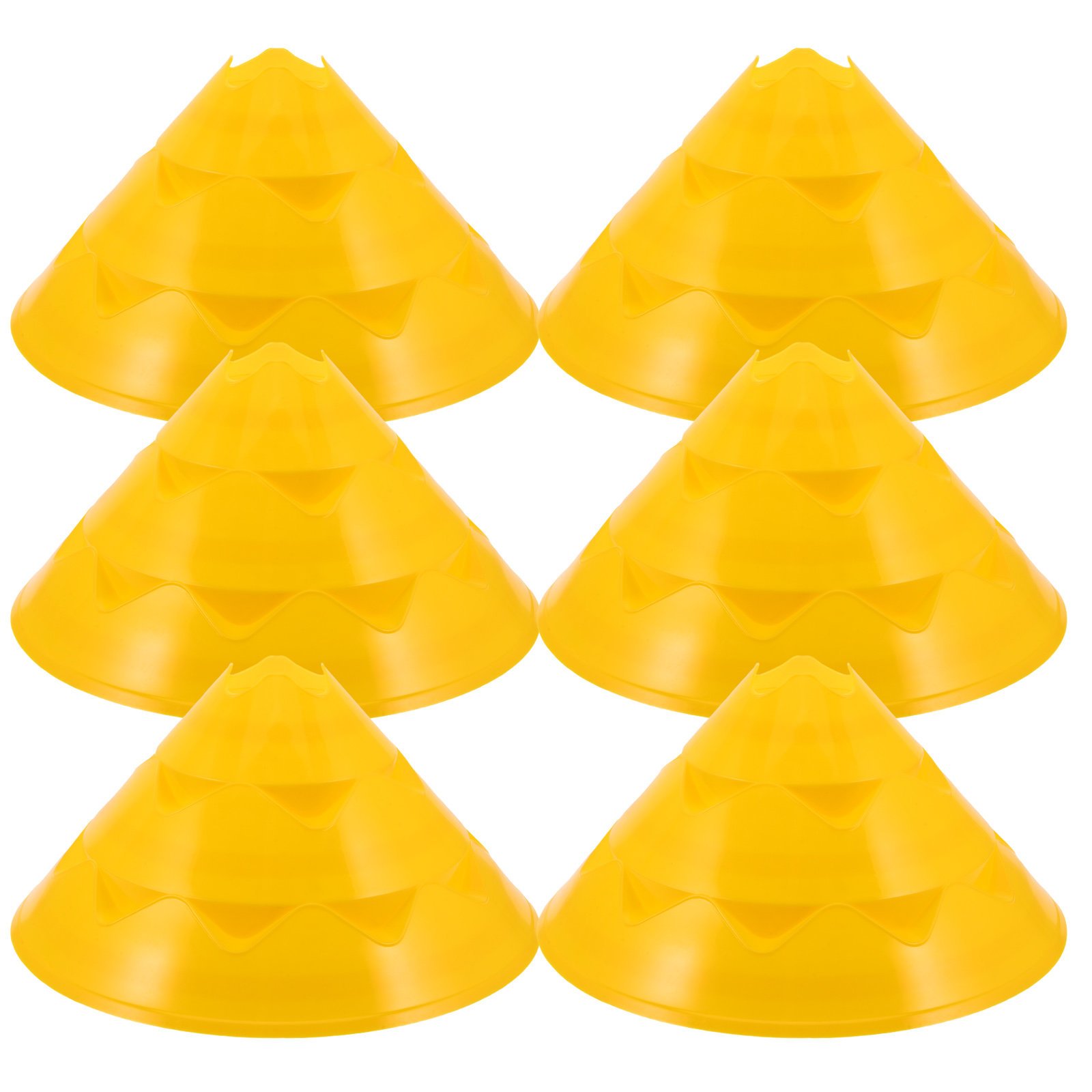 Football Training Cone - Fußball-Trainingskegel 6er-Pack Gelbe Agilitätsmarkierer für Fußball-