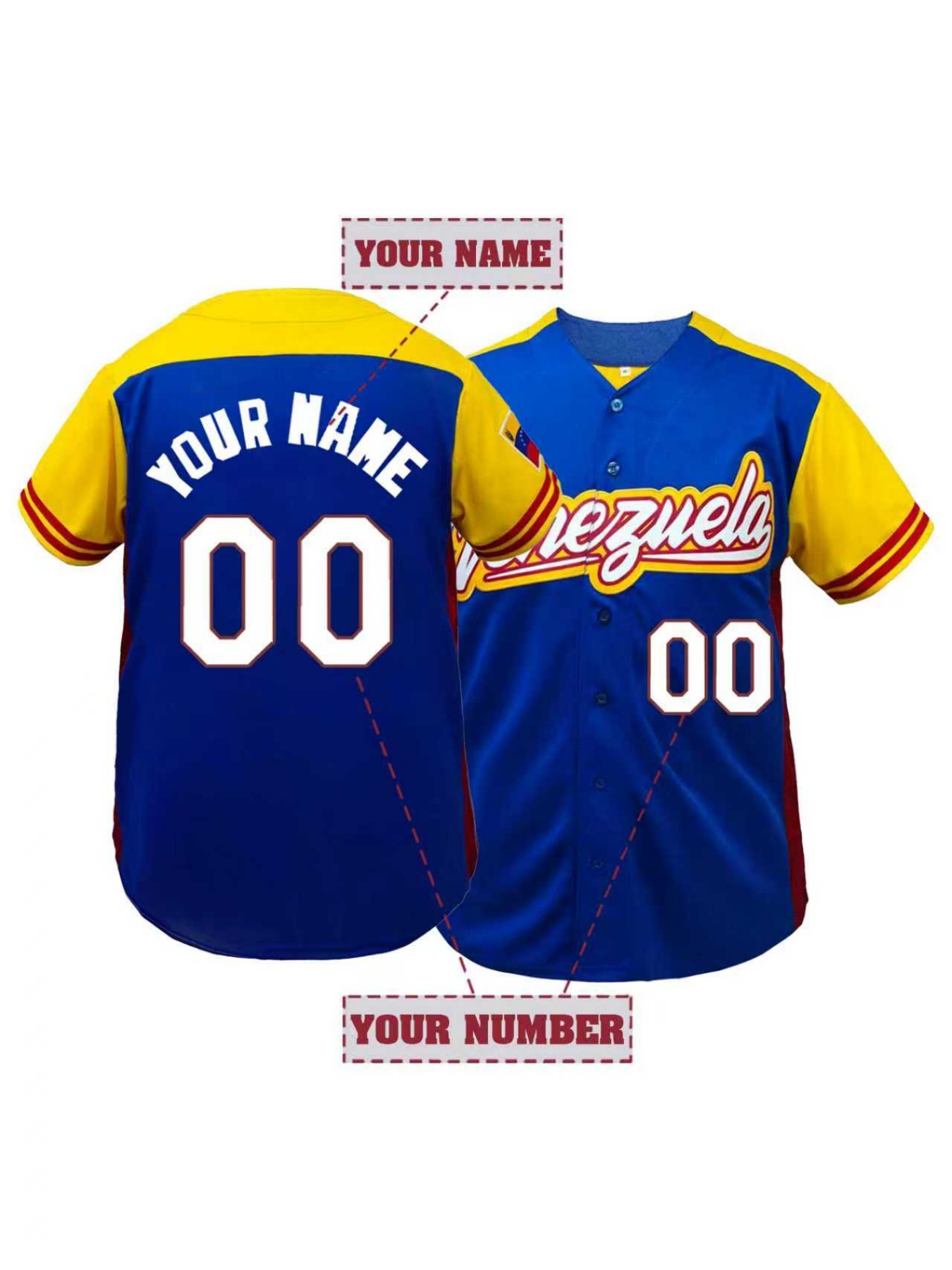 Sports Equipment Jersey - Personalisiertes Baseball-Trikot für Herren, Individueller Name